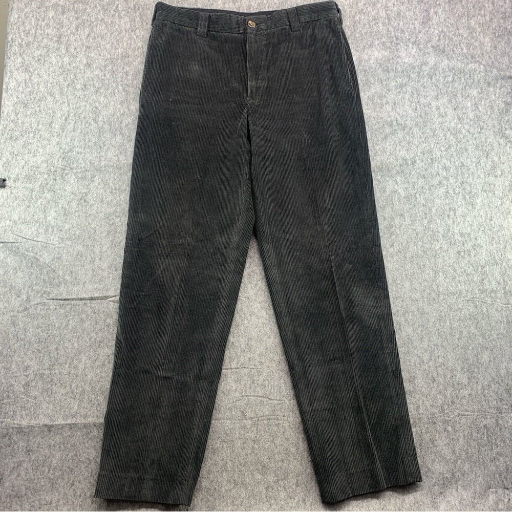 L.L. Bean Men’s Corduroy Pants in Charcoal Gray 100% COTTON - Size 33x31